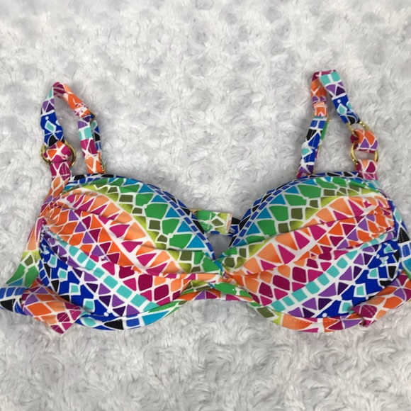 La Blanca Rainbow Full Spectrum Push Up Bikini Top - Picture 4 of 10